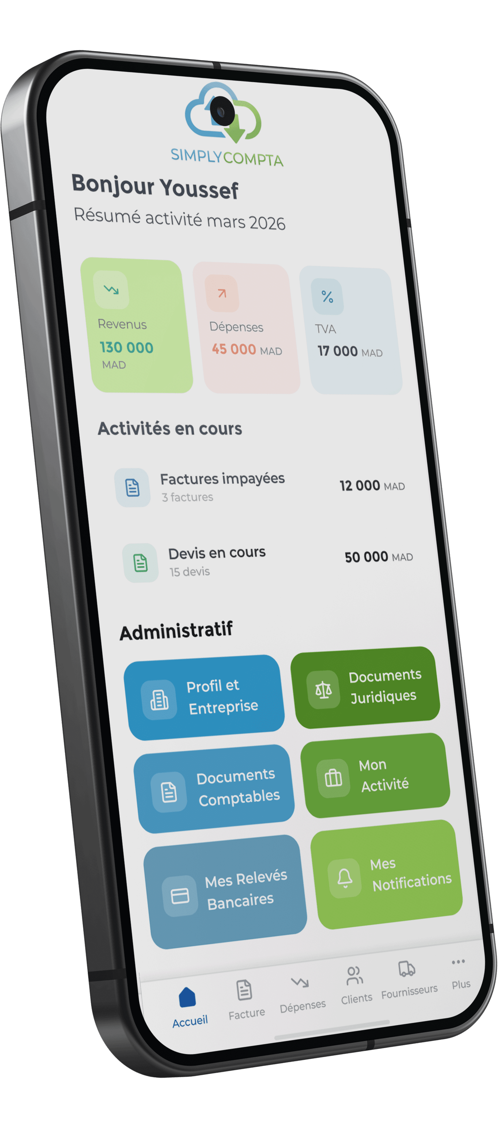 SimplyCompta App Mockup
